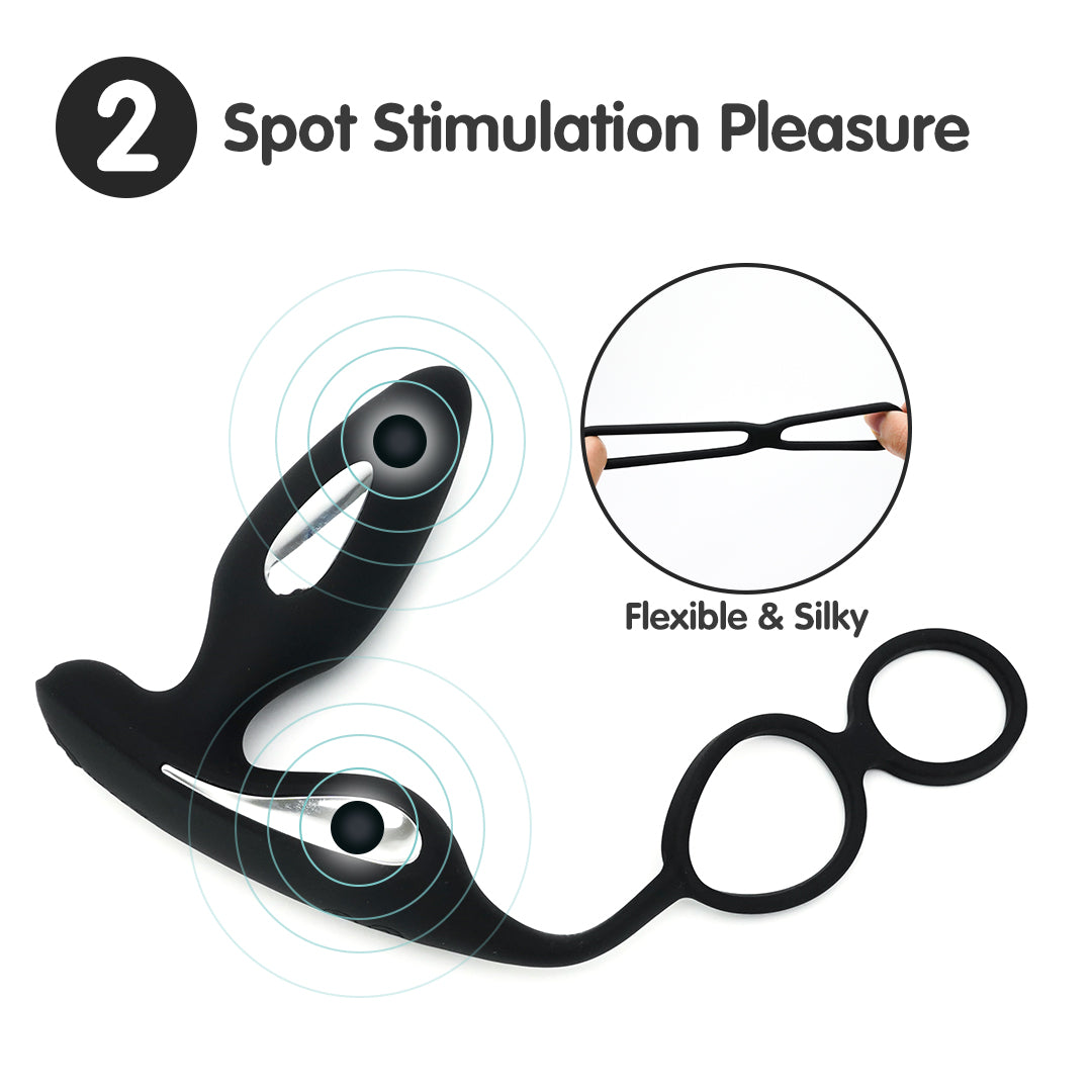 Electric shock cock ring butt plug, spot stimulation
