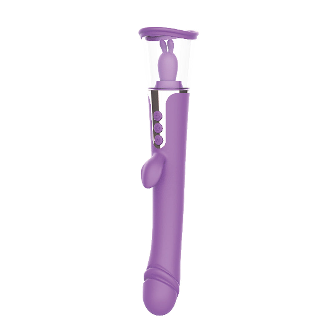 Purple Esther AV Bar Vibrator with bunny-ear stimulator