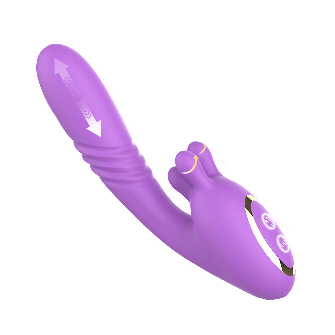 Layla Thrusting Rabbit Vibrator for clit and vaginal stimulation