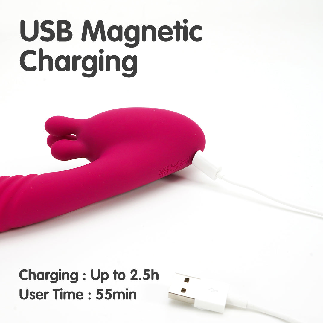 Layla Rabbit Vibrator charging with USB cable
