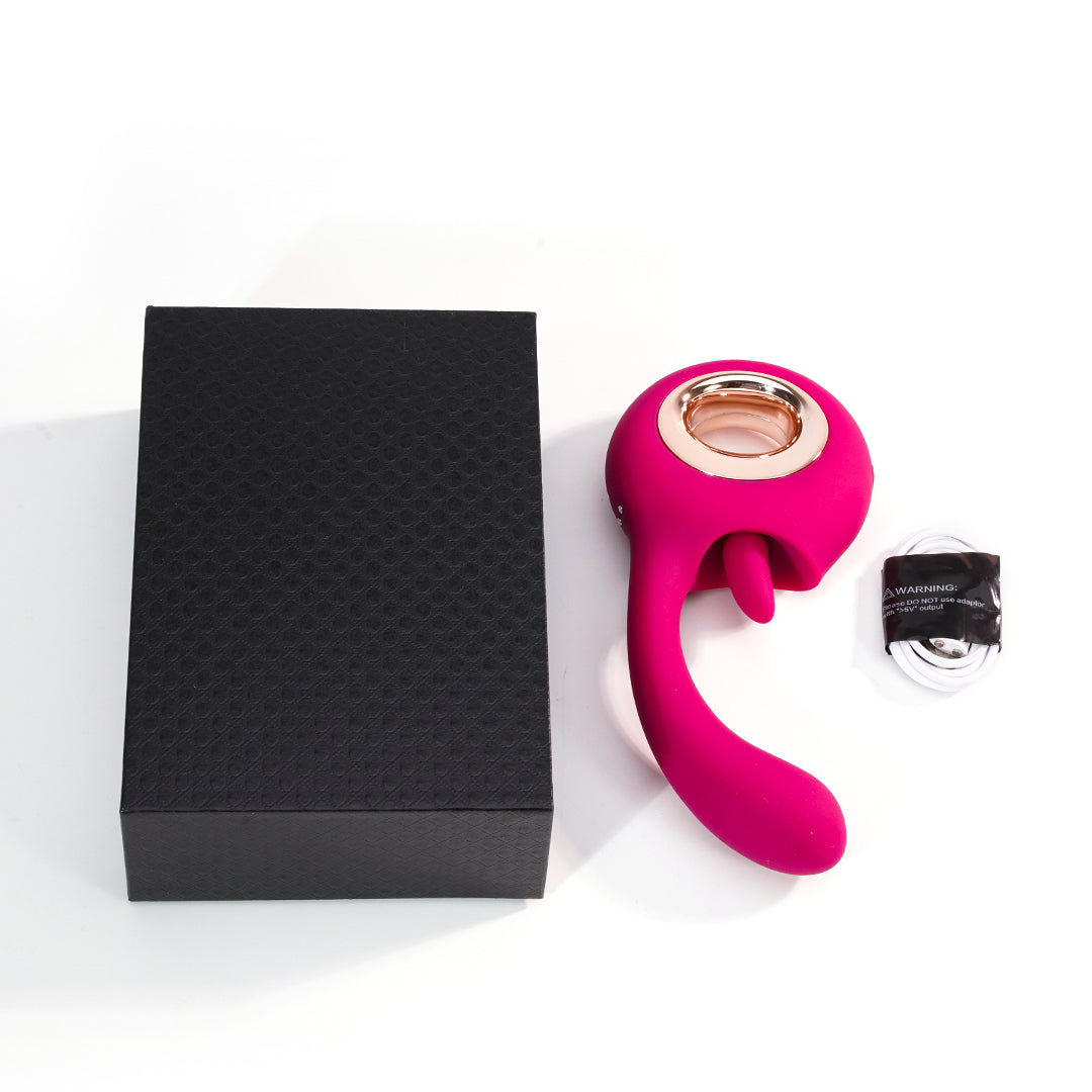 Pink Woo-Indulge vibrator with box and charger