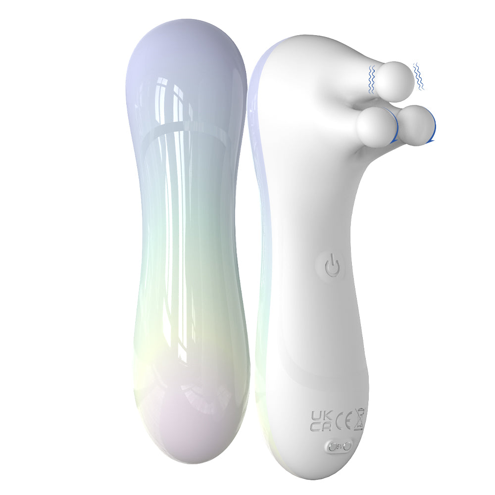 Ivory Touch Nipple Vibrator, white with 3 heads