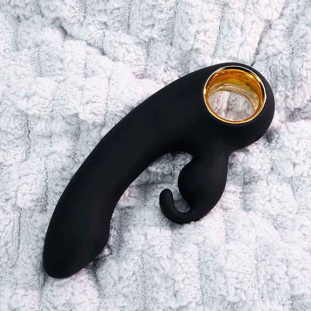 Black Finger Rabbit G-Spot Vibrator for clitoral and G-spot stimulation