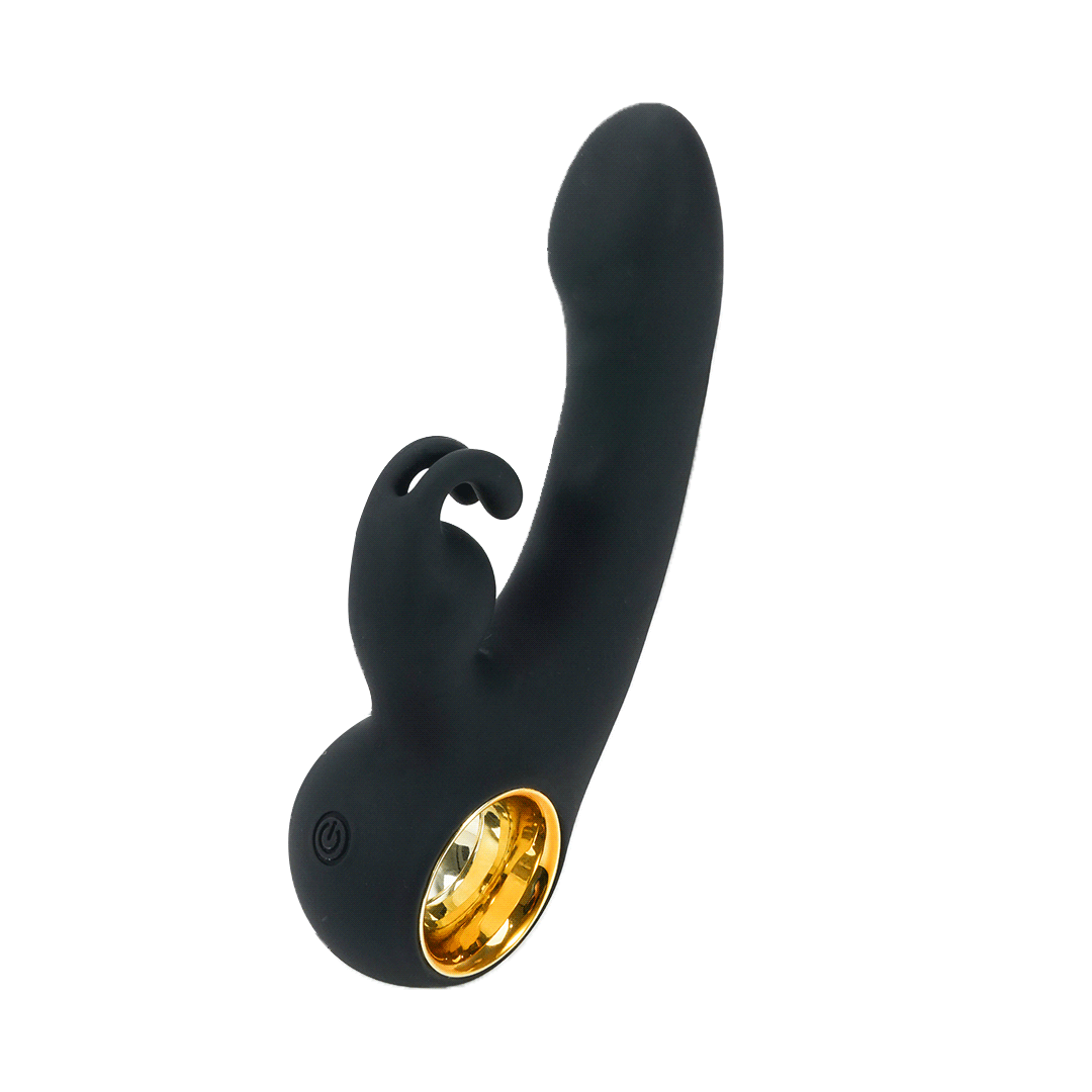 Black and Gold Finger Rabbit G-Spot Vibrator for women