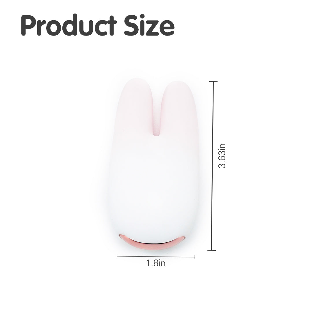 Rabbit Vibrator size guide - 3.63in x 1.8in