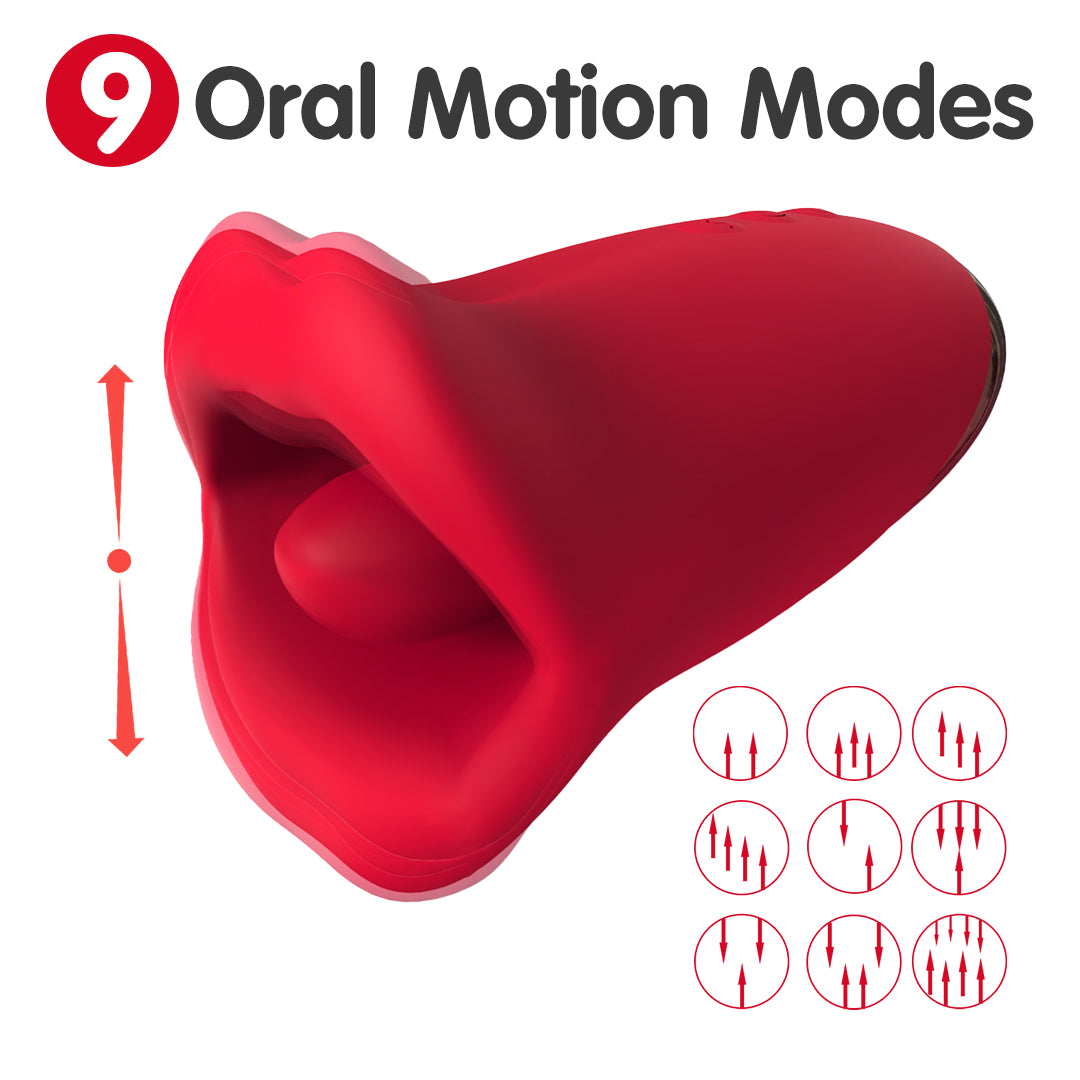 Sex Lip Lifelike Oral Love Vibrator