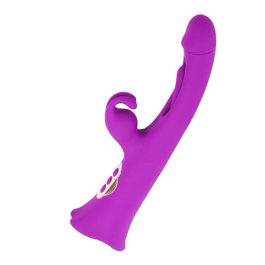 Purple 3-in-1 Tongue Clapping Vibrator