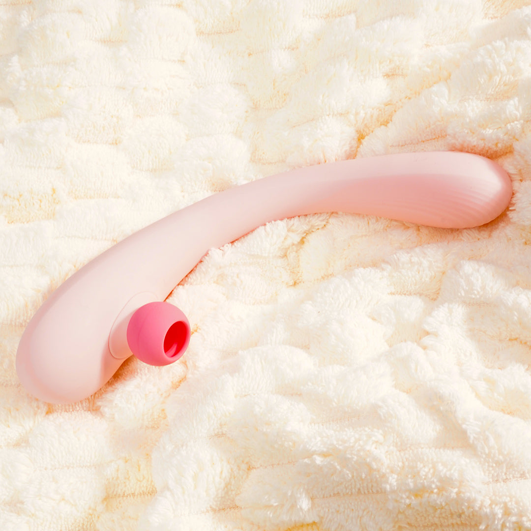 Pink Mermaid Dream Suction Vibrator on soft white background