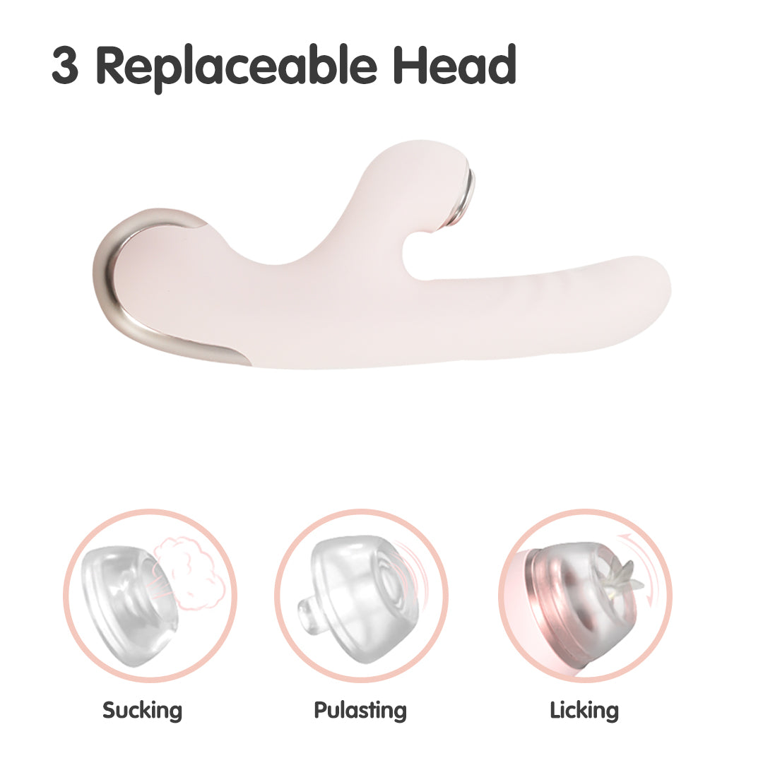 DJ Sona Rabbit Vibrator with 3 replaceable heads