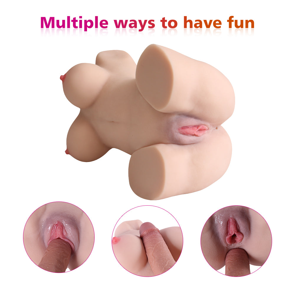Realistic female torso masturbator, multiple ways to have fun