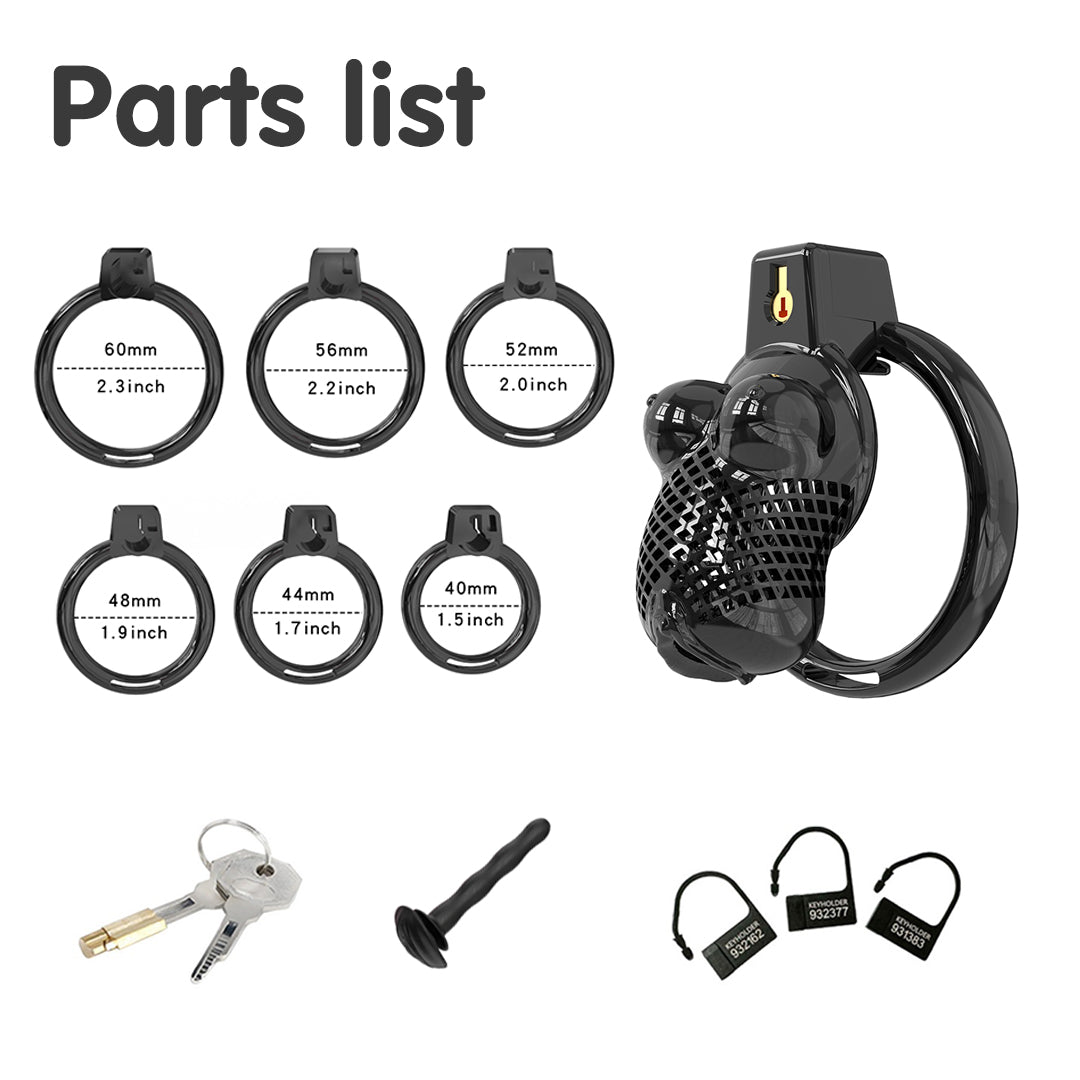 Sex Breasts Chastity Cock Cage Kit