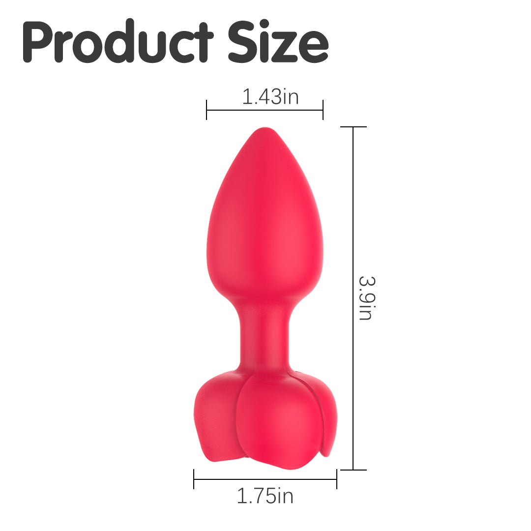 Fire Gem Remote Control Glow Butt Plug Vibrator