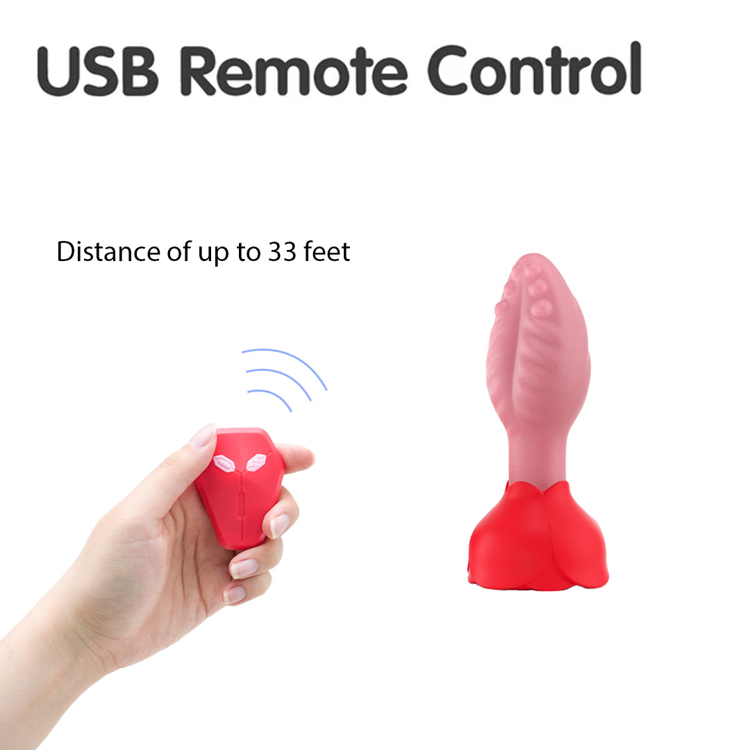 RoseSpin Remote Control Rotating & Vibrating Butt Plug