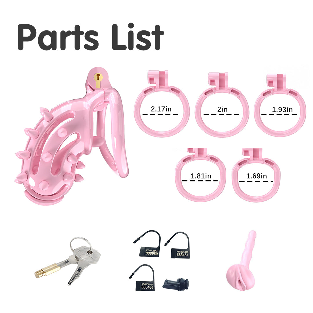 Blush Thorn Chastity Cock Cage Kit
