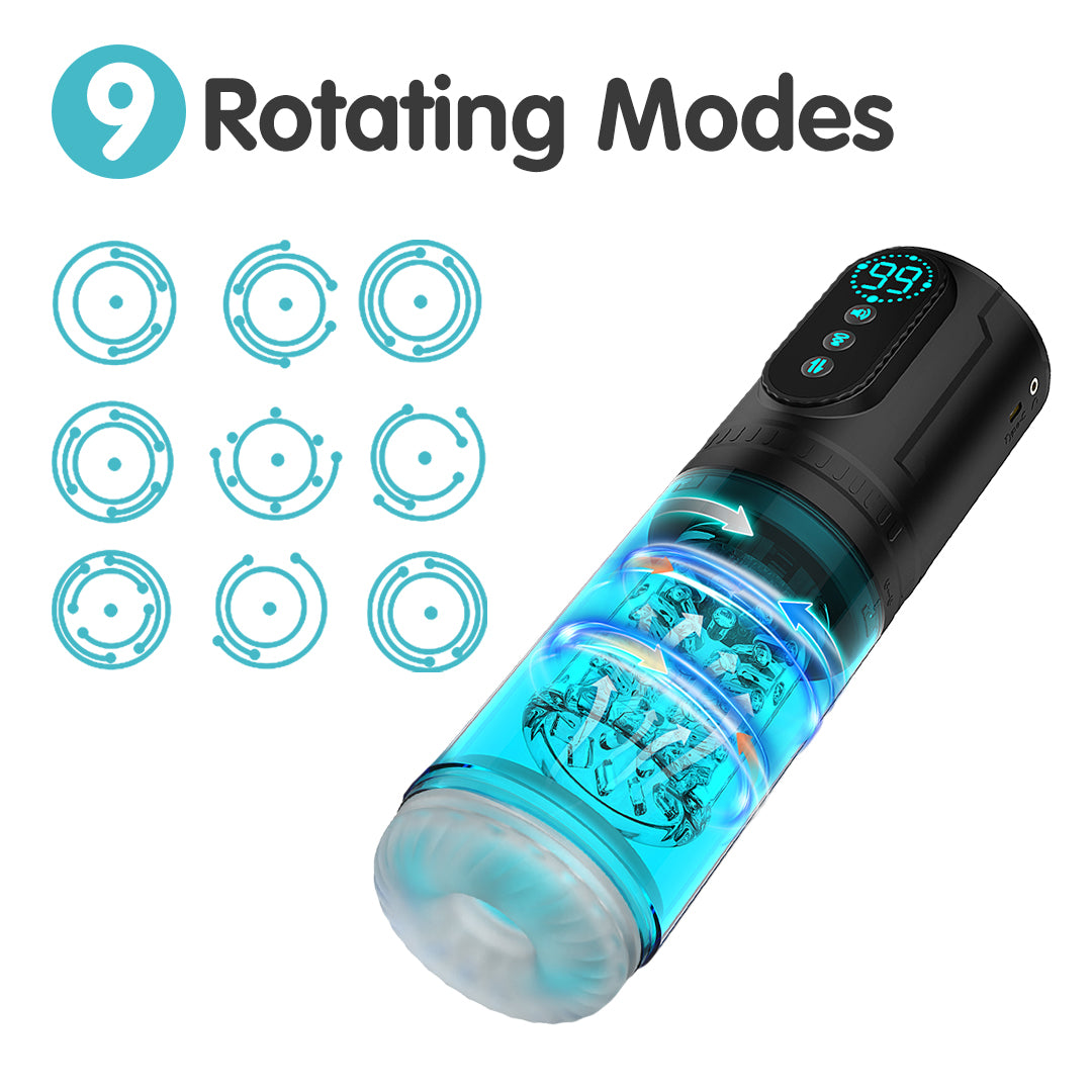 Blue Submarine Rotating & Sucking Male Masturbators