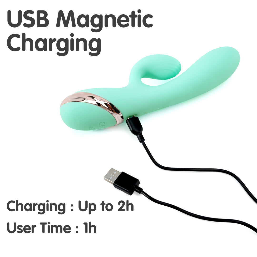 Aero Bloom Inflatable Rechargeable G-Spot & Clitoral Rabbit Vibrator