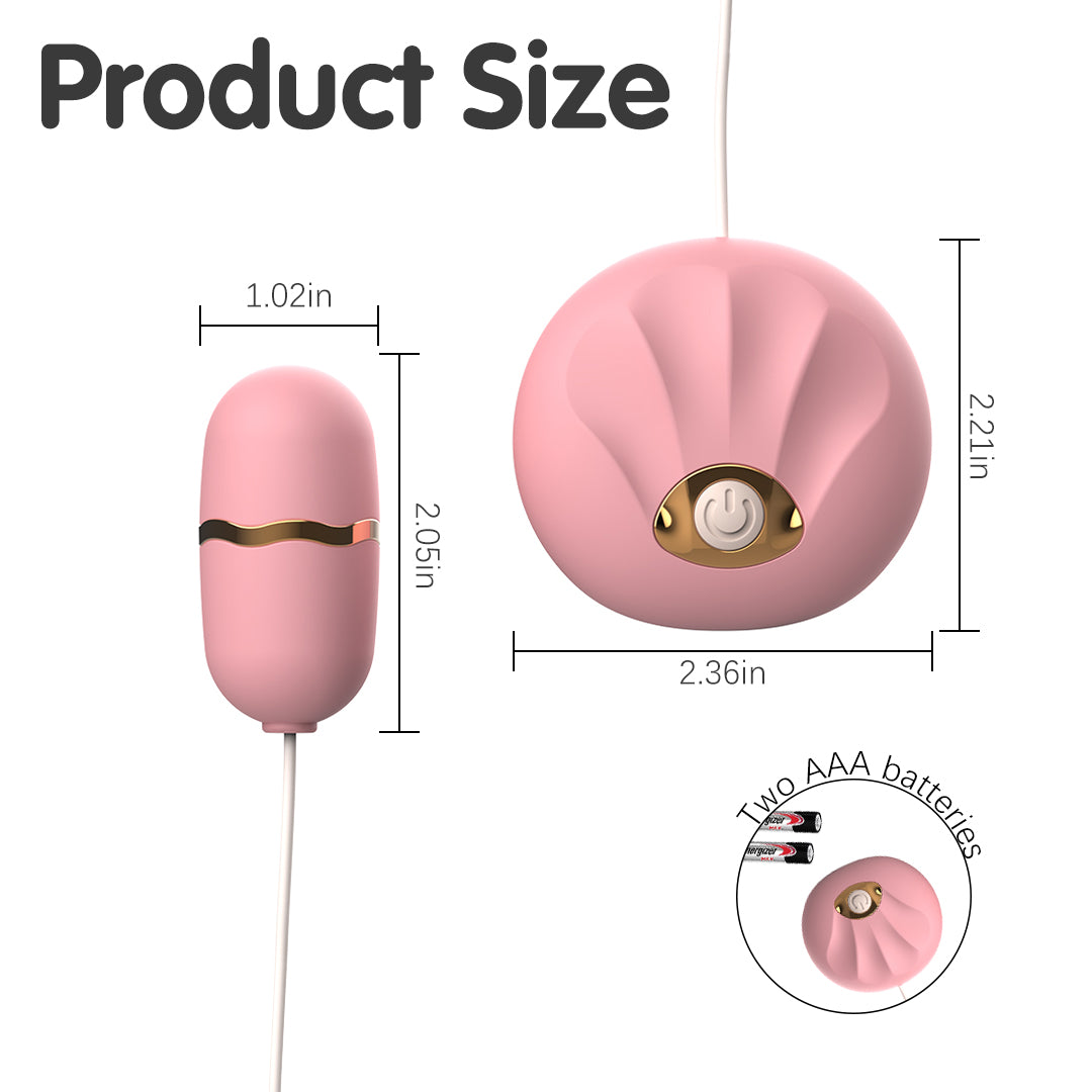 Shell Wired Remote Control Mini Egg Vibrator