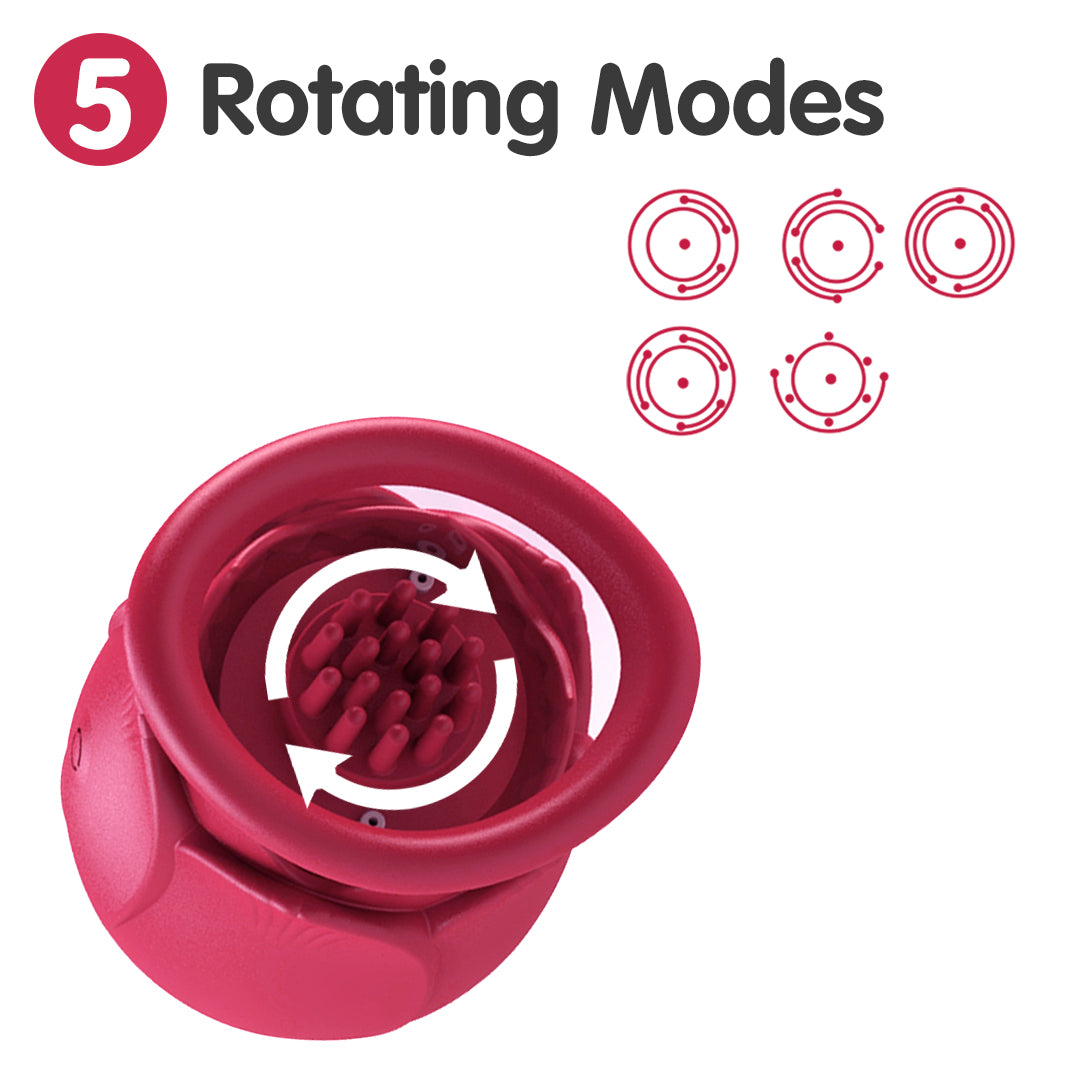 Vibrador Rotatorio y de Succión Crimson Bloom