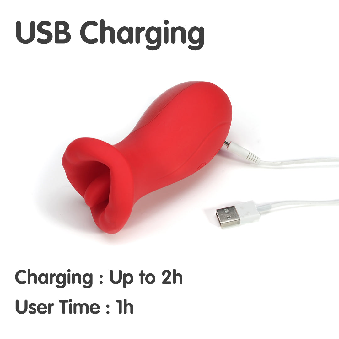 Fiery Lips Sucking & Rotating Vibrator