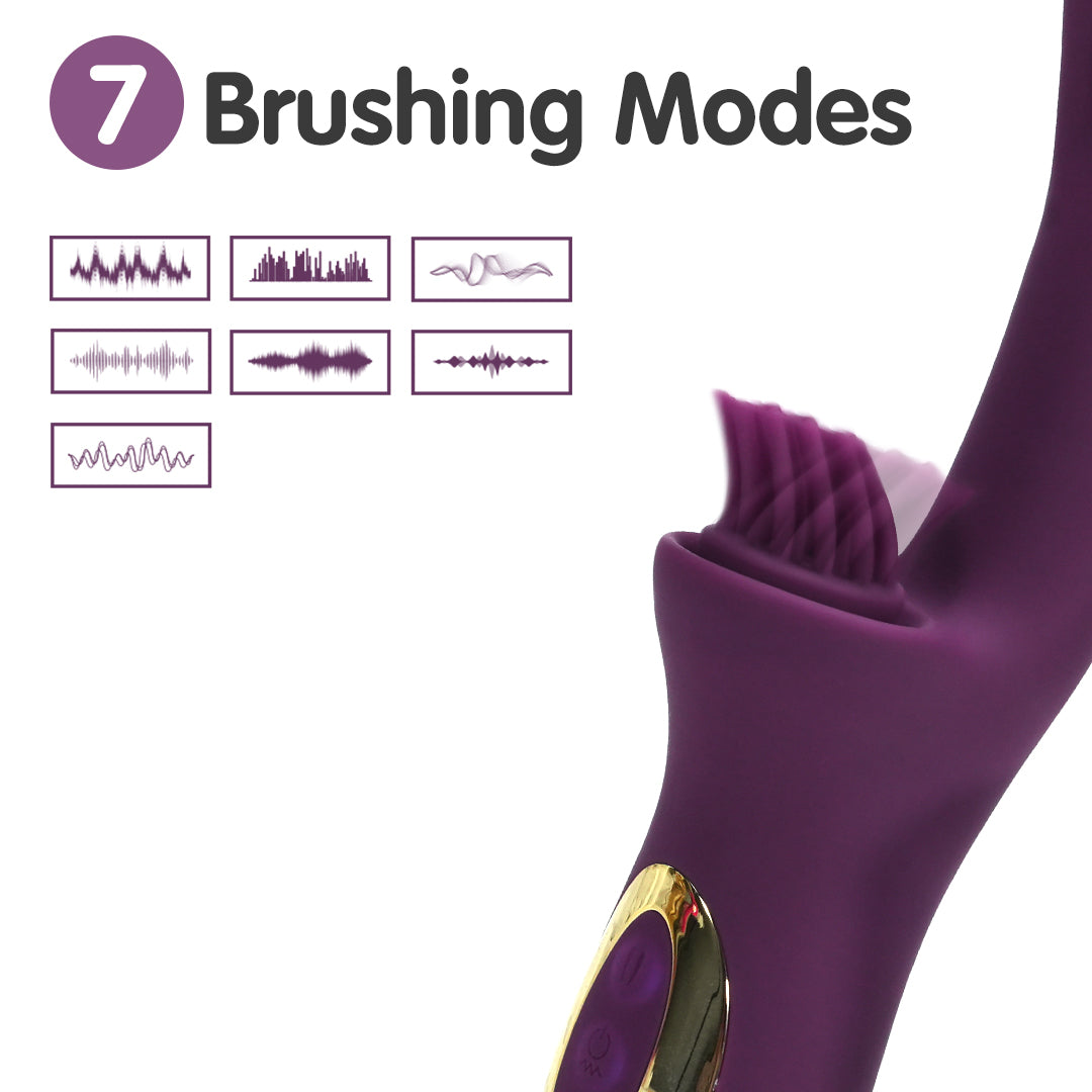Purple Forest Brushing & Pulling Rabbit Vibrator