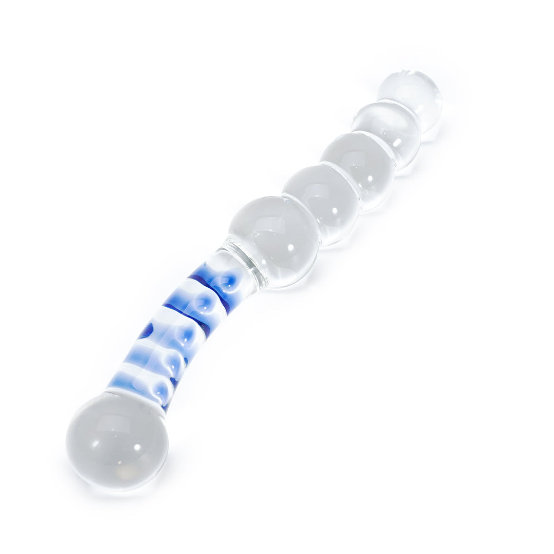 8 Inch Sapphire Spiral Glass Dildo | Deep Pleasure 8 Inch Sapphire Spiral Glass Dildo | Deep Pleasure