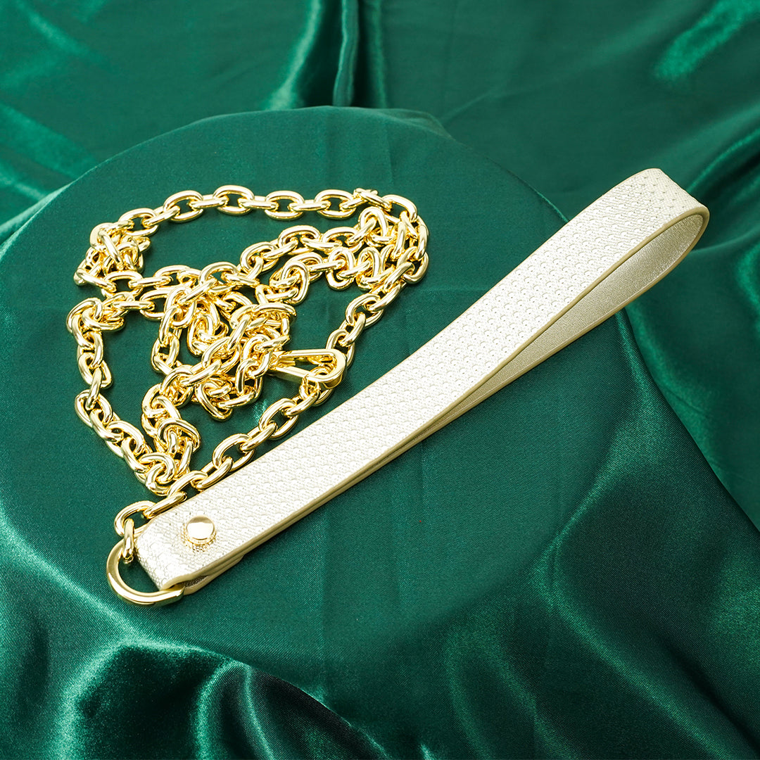 Gold Bondage set with chain and leash