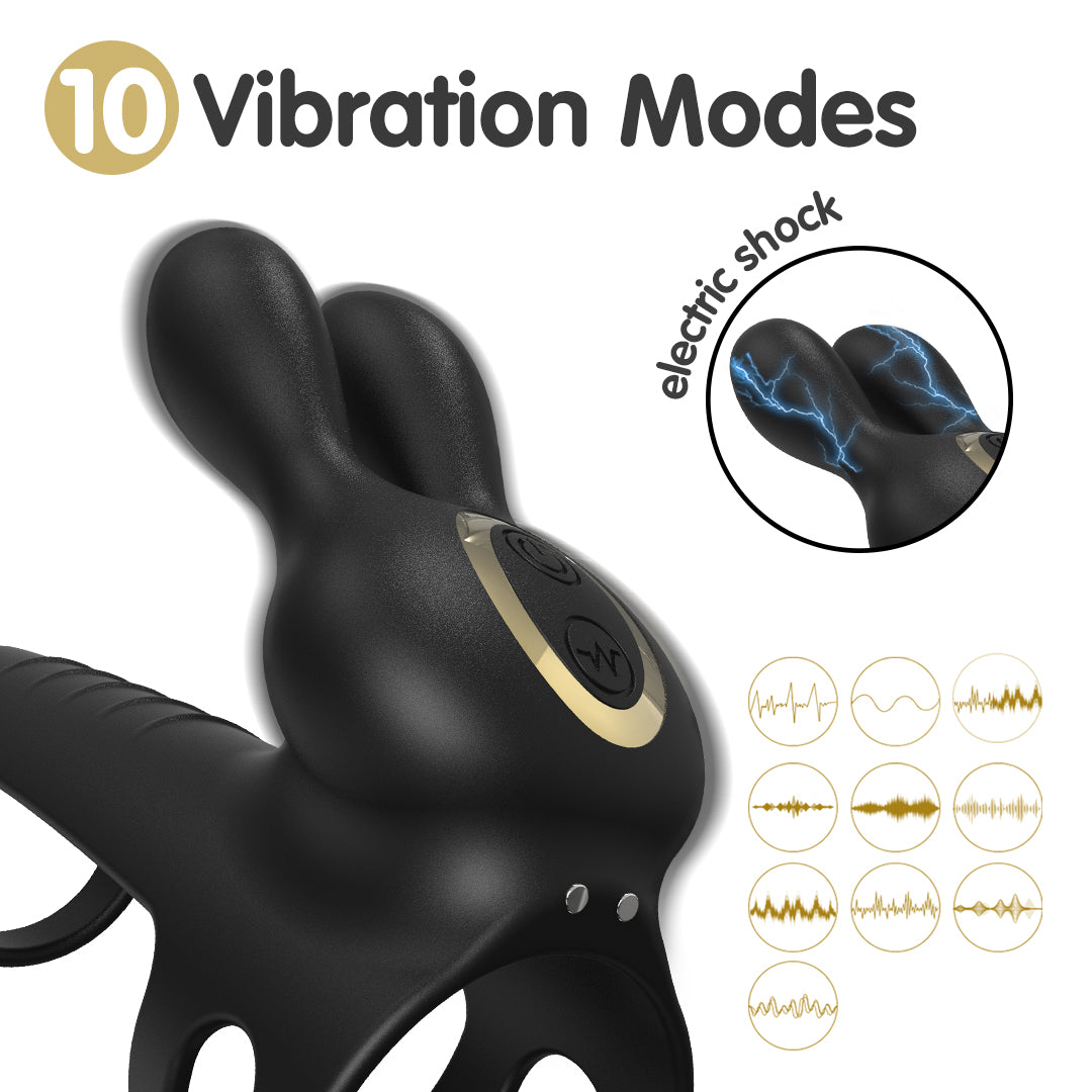 E-Bunny Vibrating Electric Cock Ring
