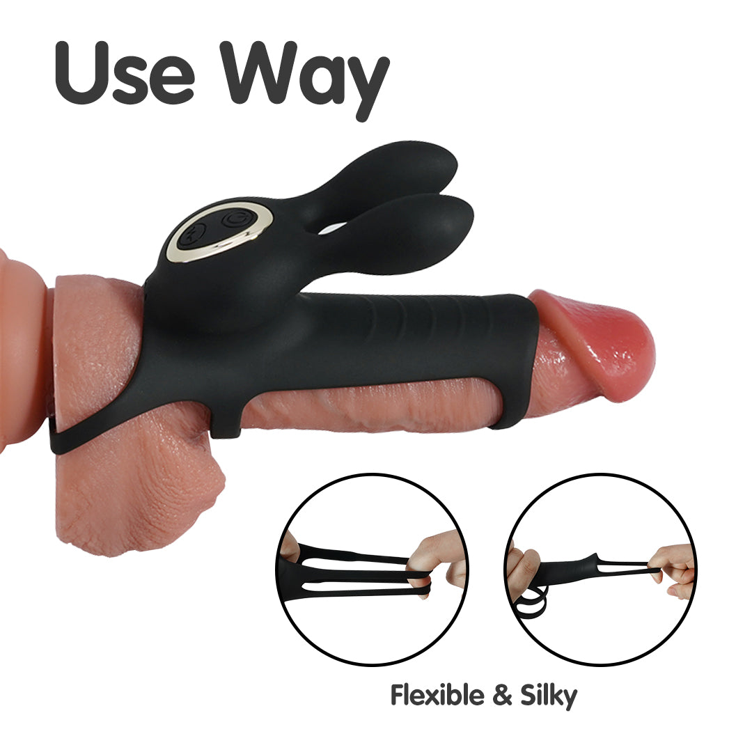 E-Bunny Vibrating Electric Cock Ring