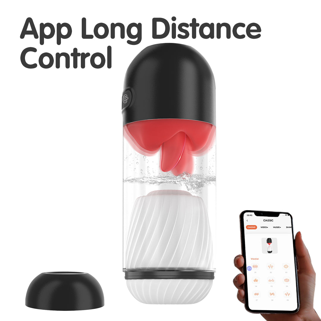 London 9 Tongue Licking Masturbator with app control