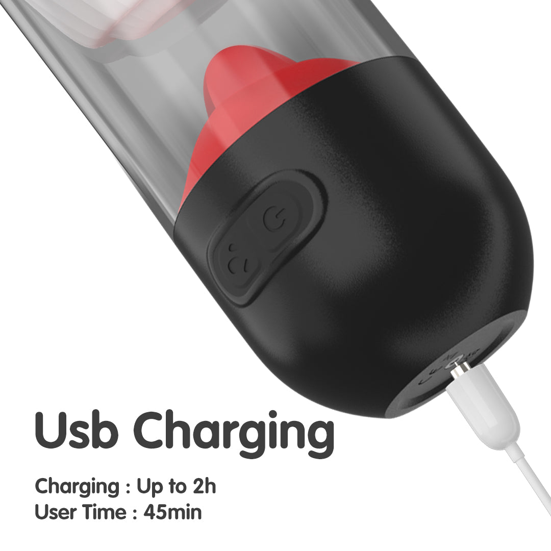 London 9 Tongue Licking Masturbator, USB charging feature