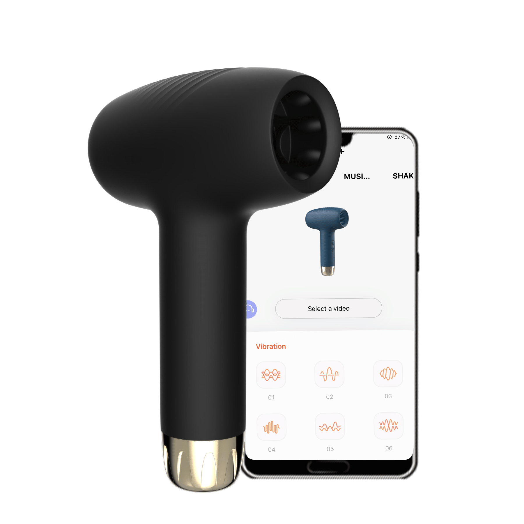 Maca Glans Penis Vibration Exerciser Masturbator, with phone control