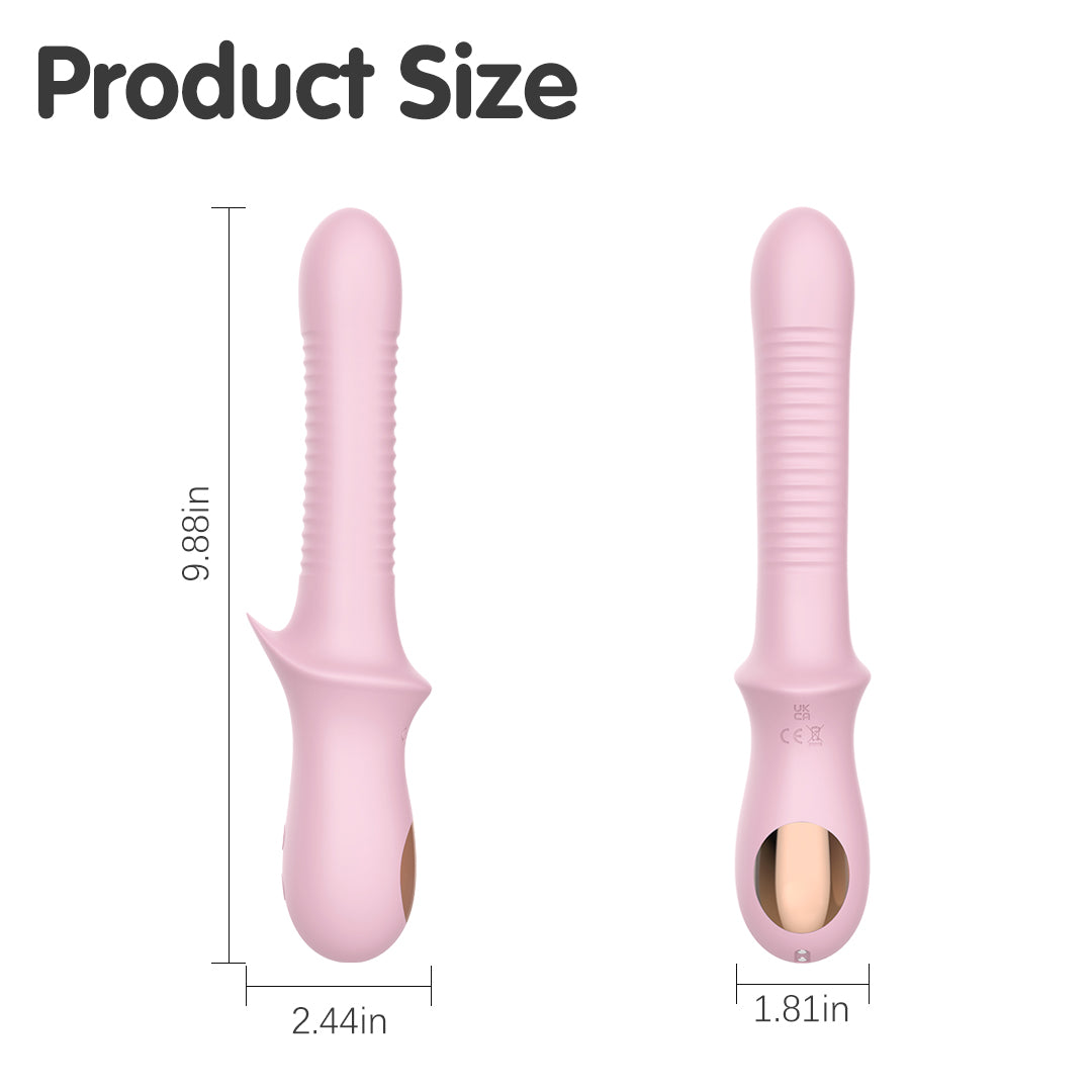 Pink Ripple Wiggle G-Spot Dildos Vibrator