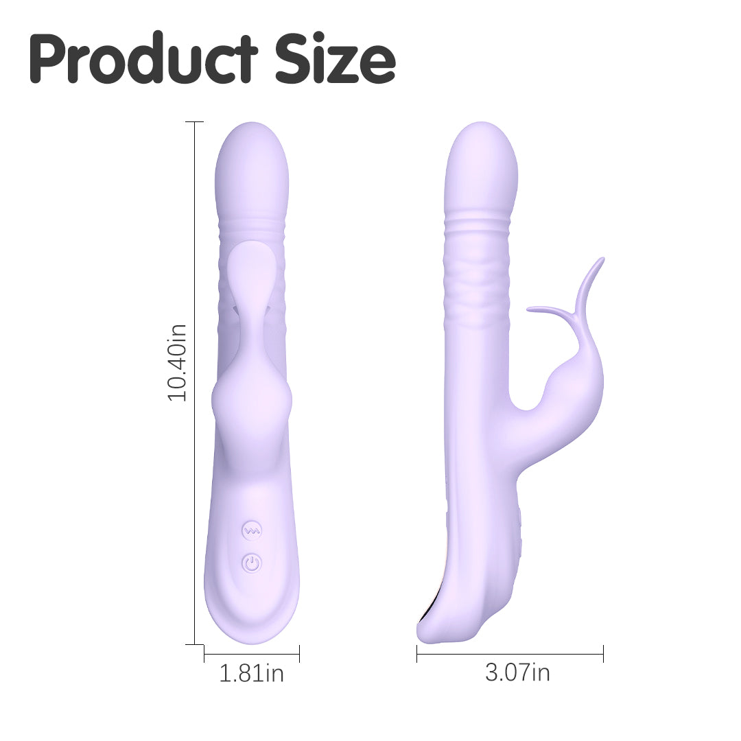 Vibrador de conejo expandible y propulsor Whale Wave