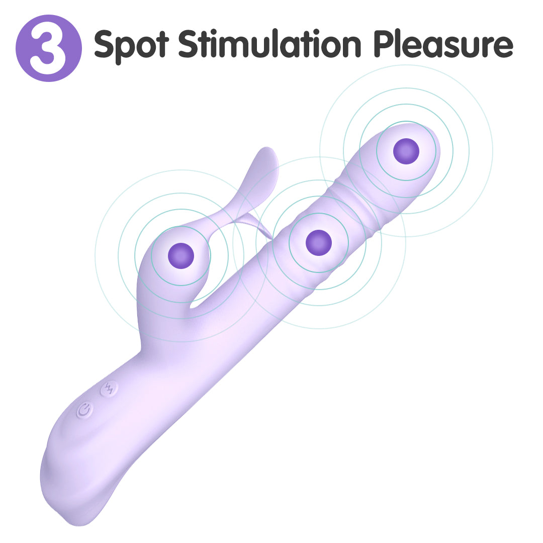 Vibrador de conejo expandible y propulsor Whale Wave