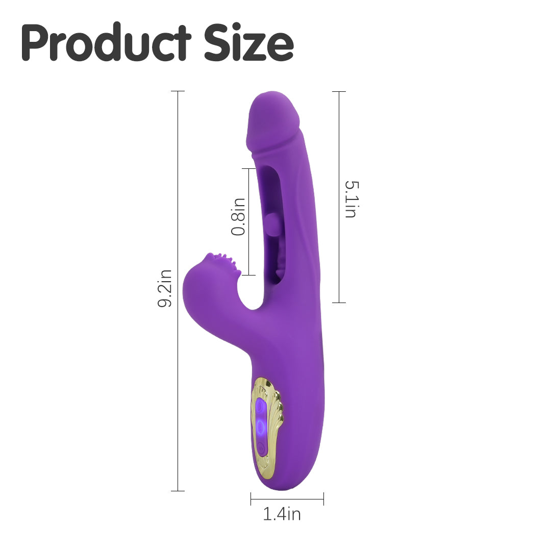 Vibrador de conejo penetrante Loto Lila
