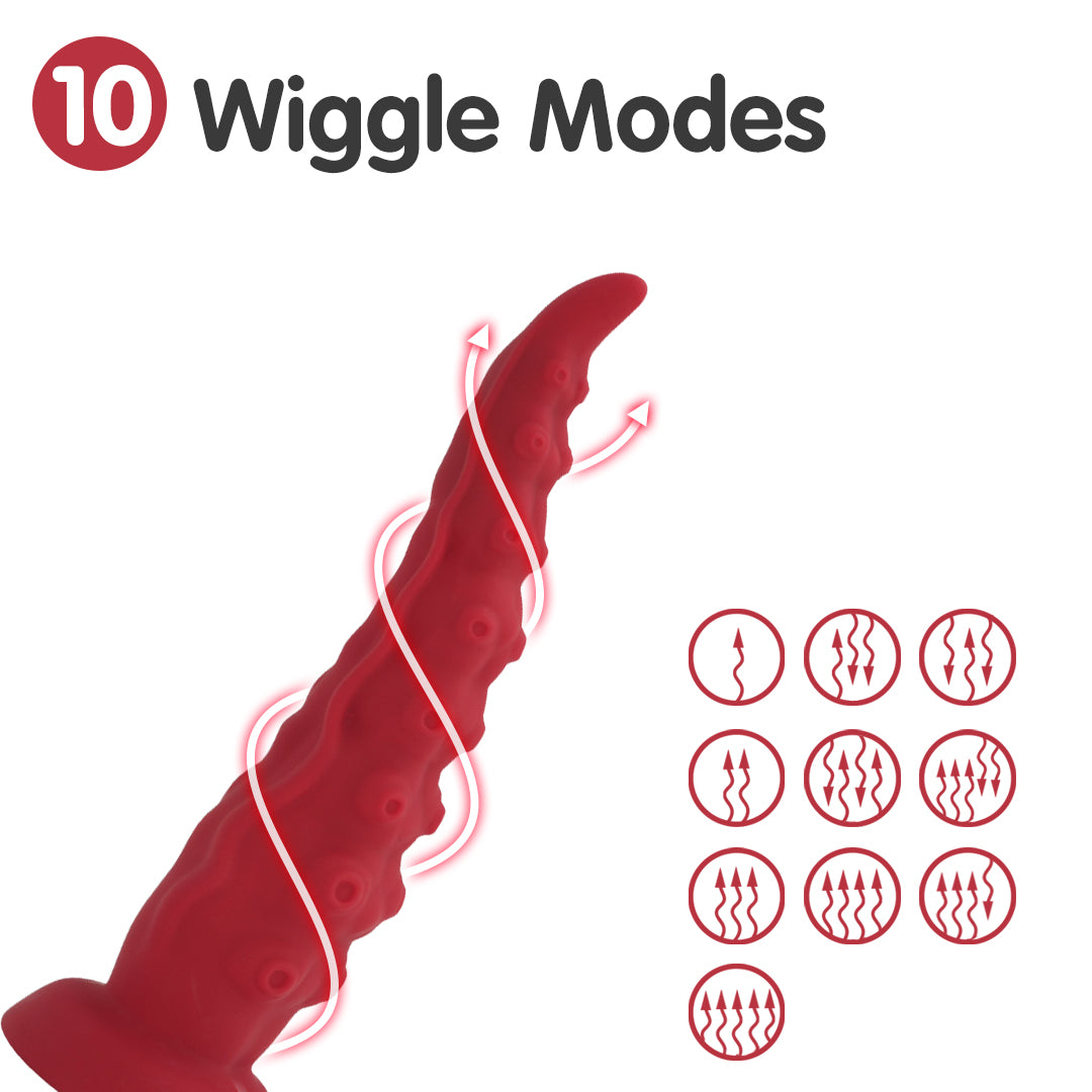 Vibrador de tentáculo ardiente de 7.5 pulgadas
