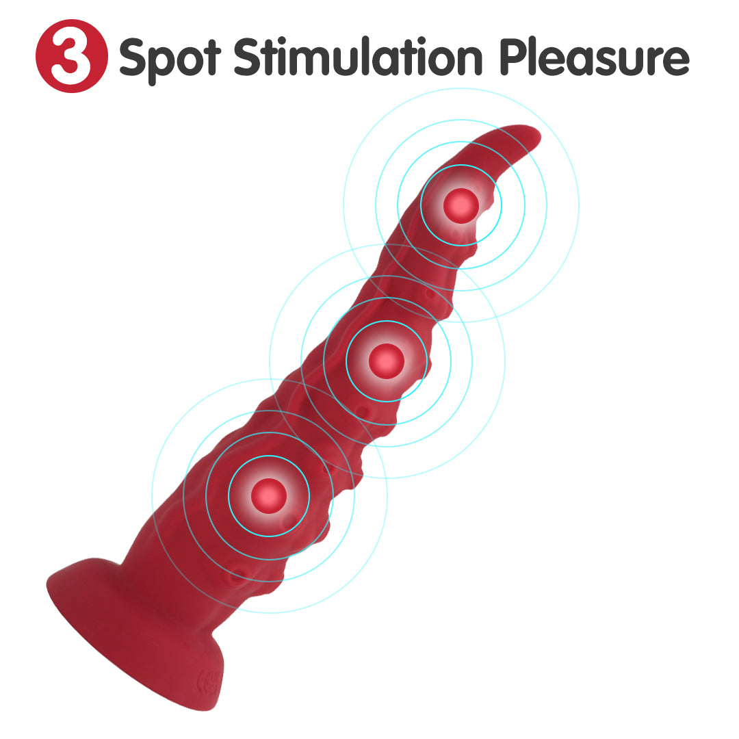 Vibrador de tentáculo ardiente de 7.5 pulgadas