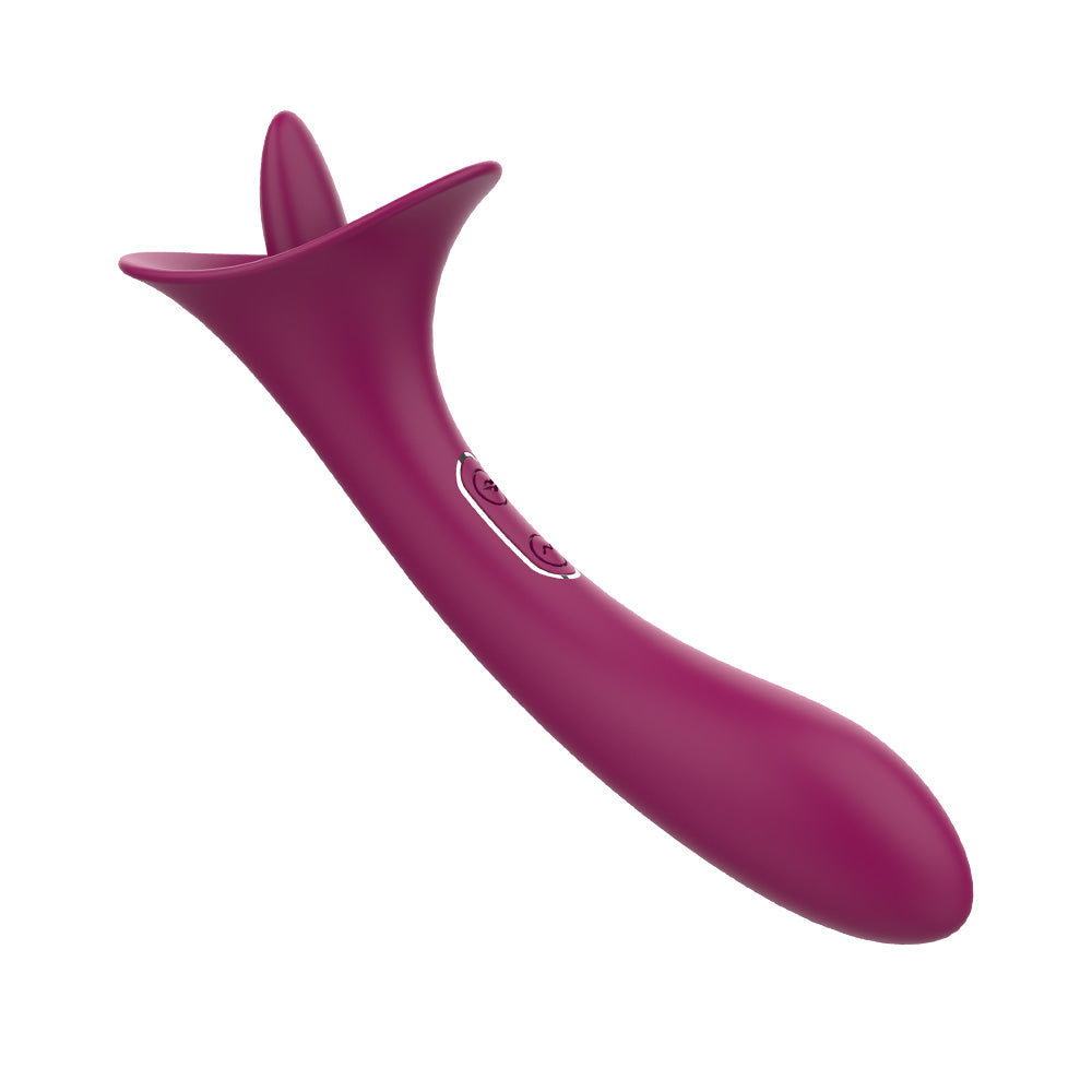 Purple tongue vibrator for clitoral pleasure