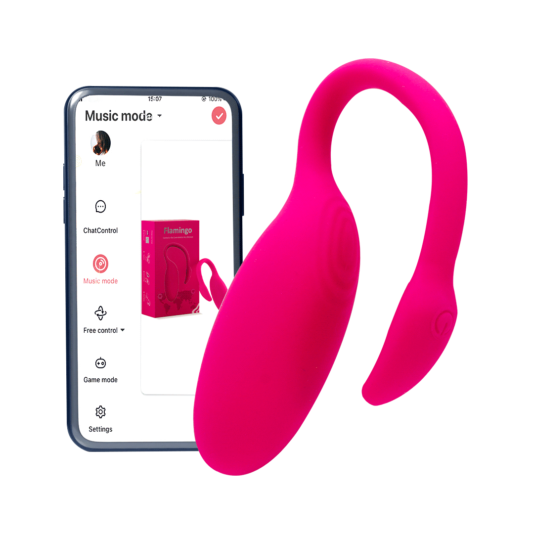 Flamingo App Controlled Wearable Vibrator with Music Mode