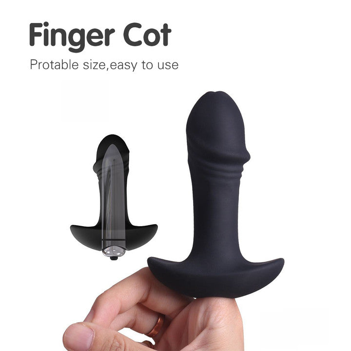 Black anal plug, portable size, easy to use.