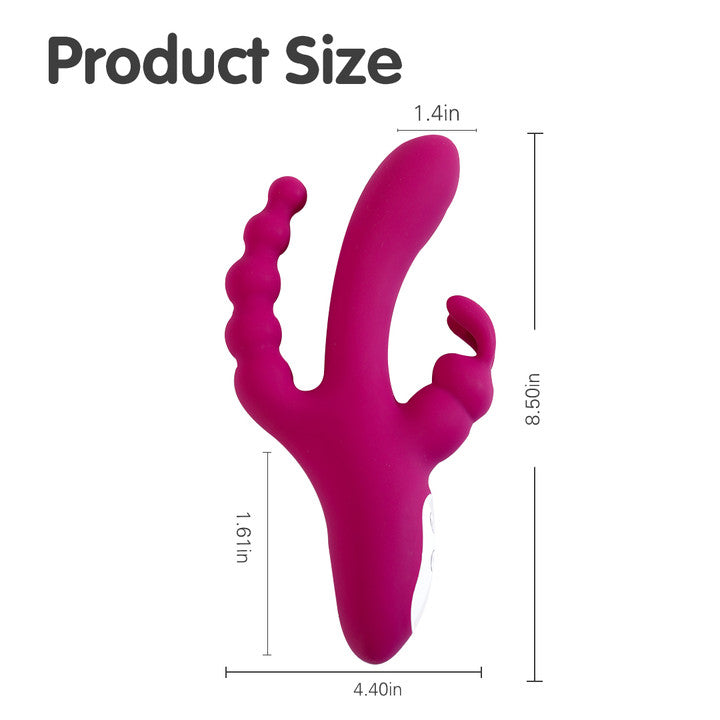 Product size of pink rabbit vibrator