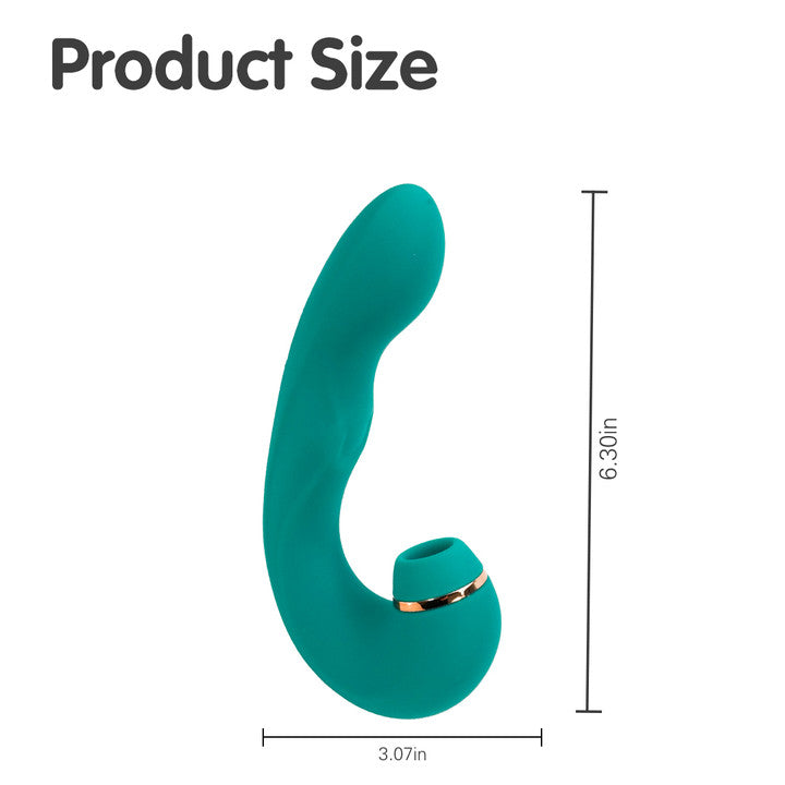 Mappy Hour Teal Vibrator - Product Size