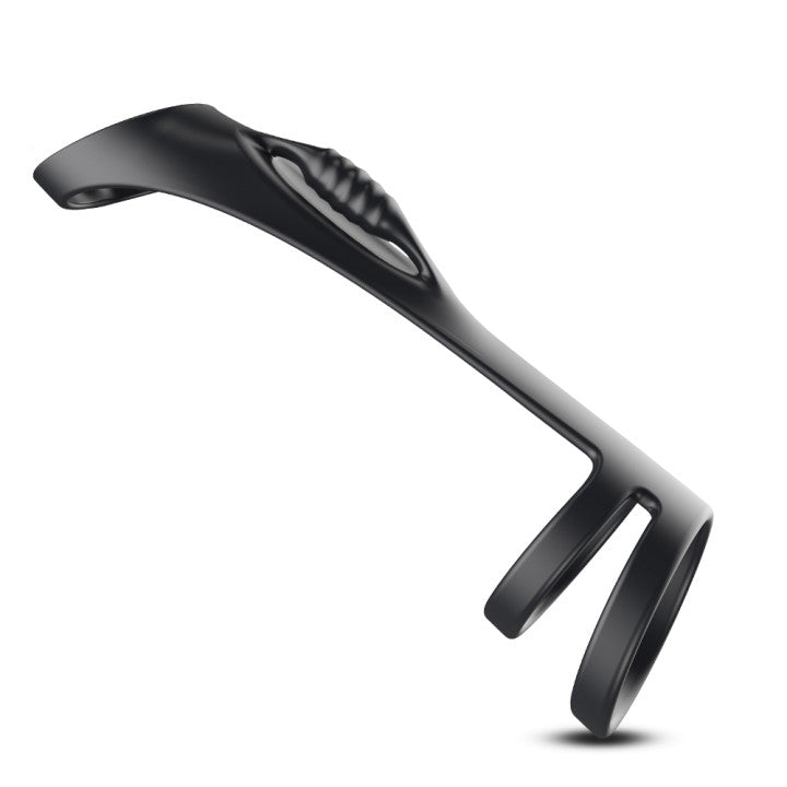 Black silicone cock ring for firmer erections