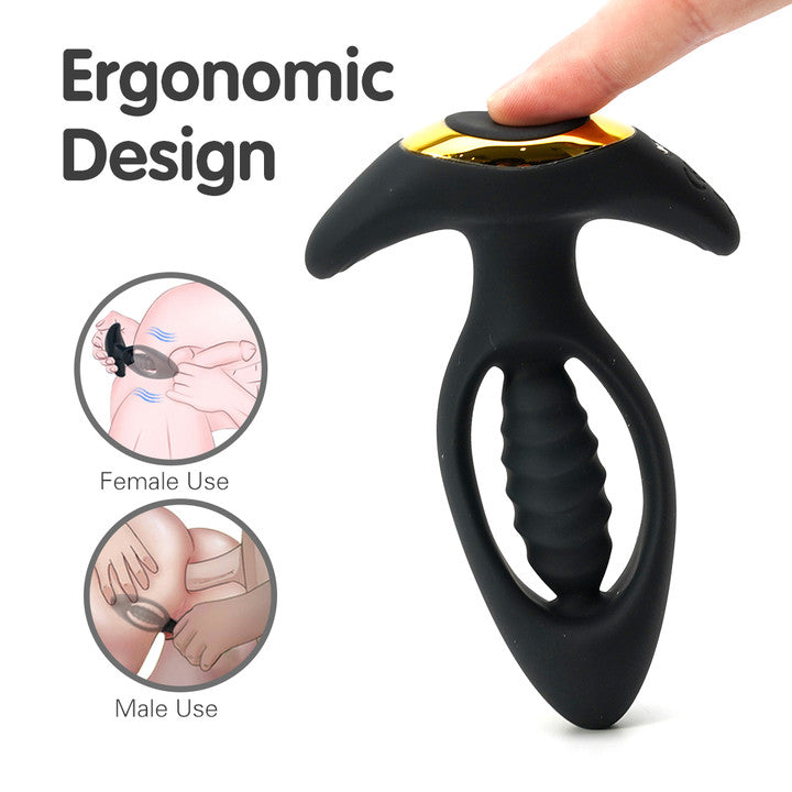 Ergonomic design Pile Driver Anal Plug Vibrator for women and men