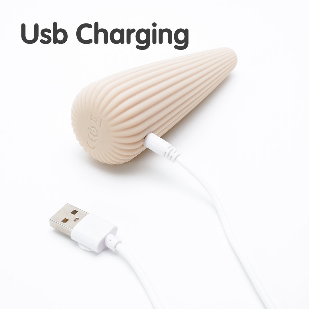 G-spot vibrator charging with USB cable