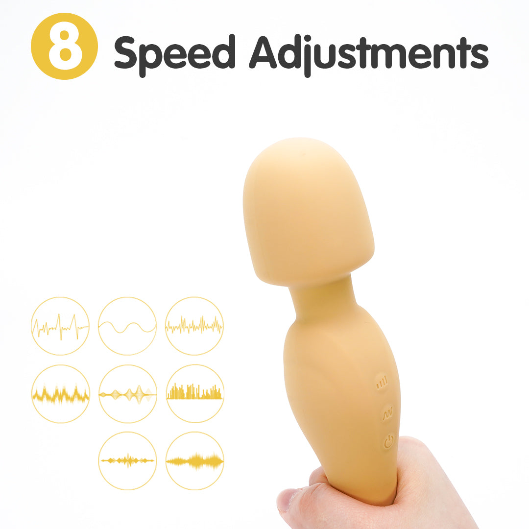 Mustard AV Wand Vibrator with 8 Speed Adjustments