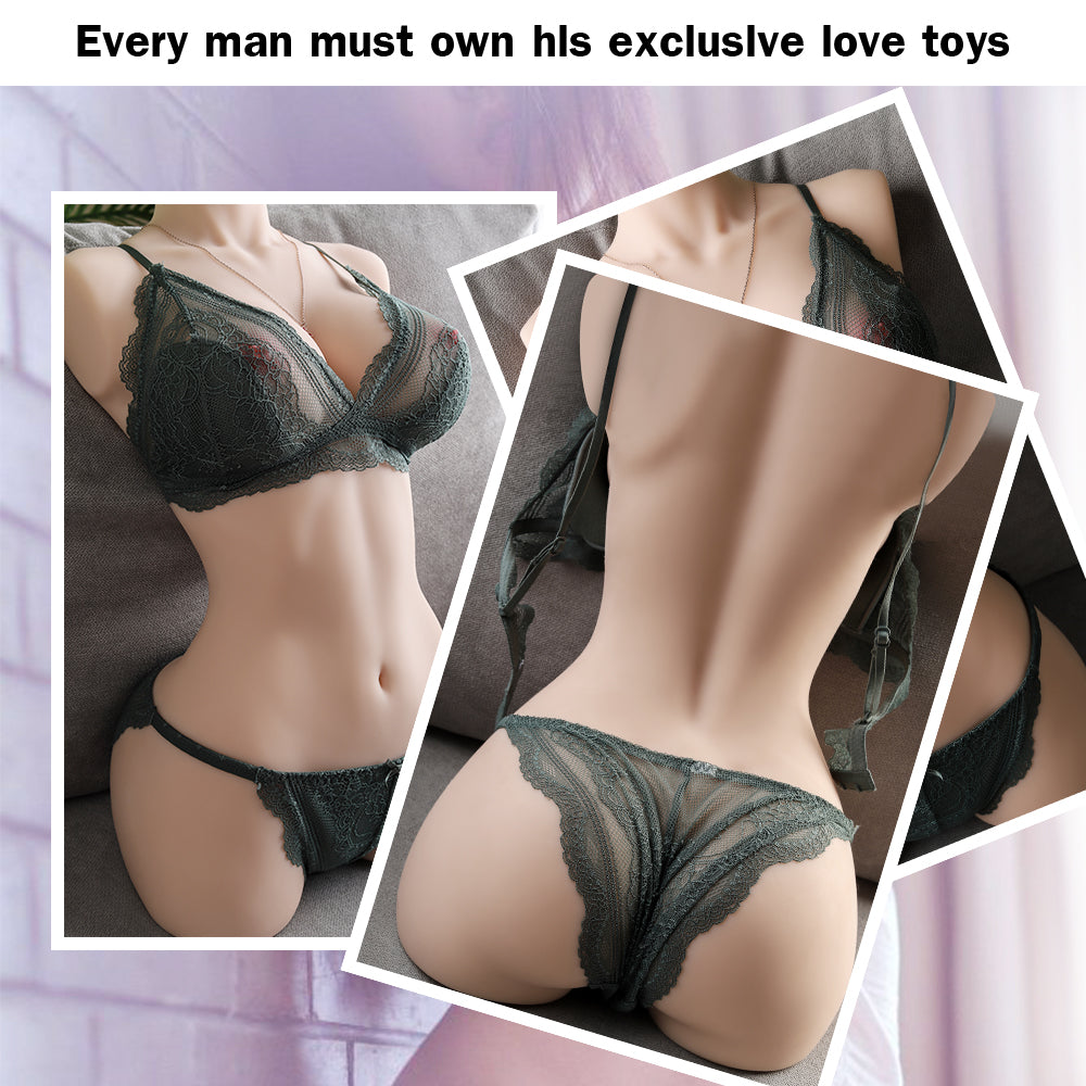 Hermosa doll in green lace lingerie, exclusive love toys.