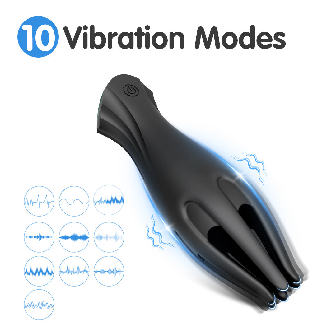 Noctis Sensitivity Training Masturbator with 10 vibration modes and waveform displays.