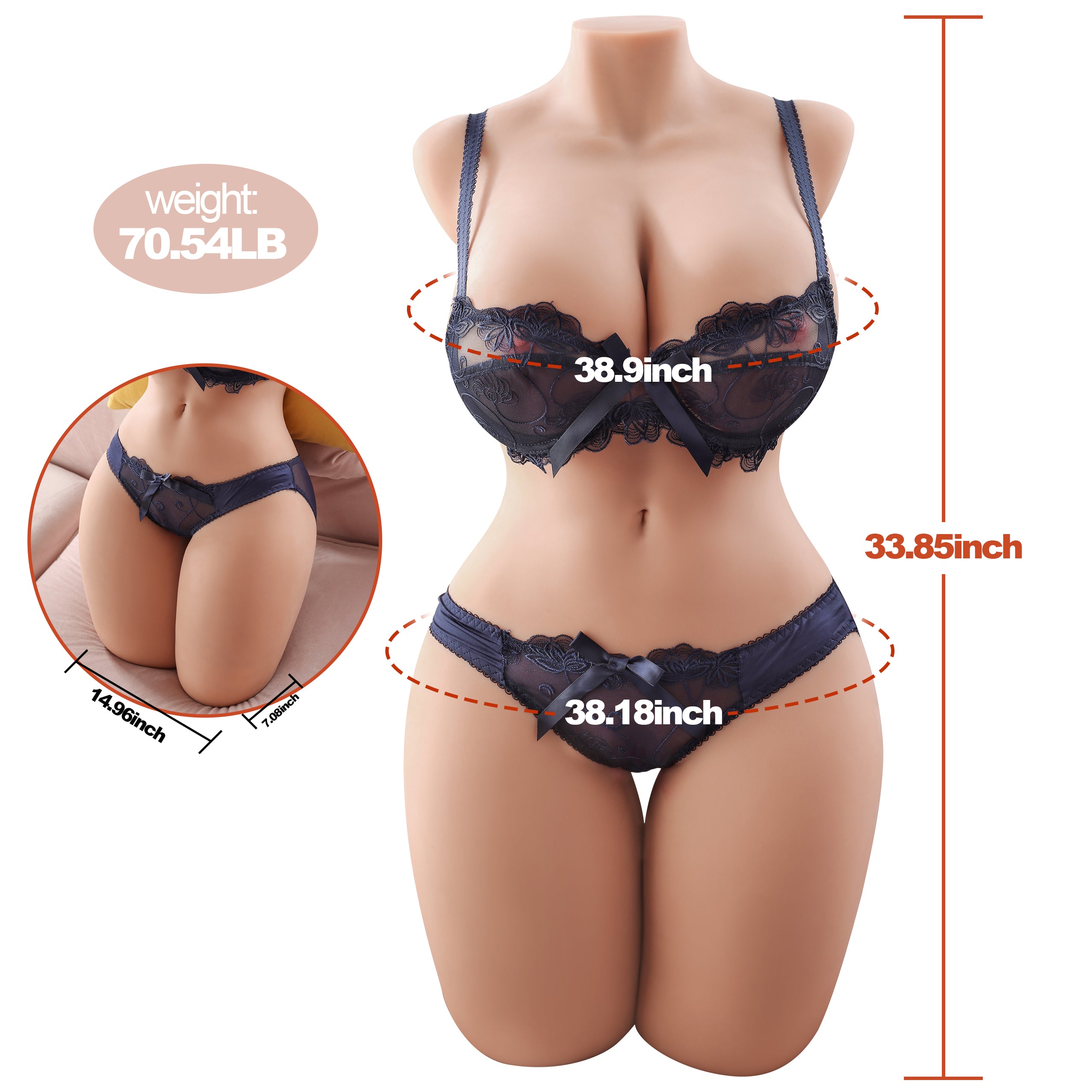 Mona Doll busty breasts and detailed dimensions