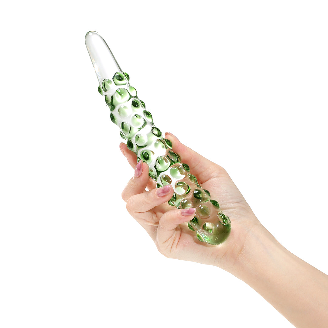 Cucumber Glass Butt Plugs Dildos 8 Inch
